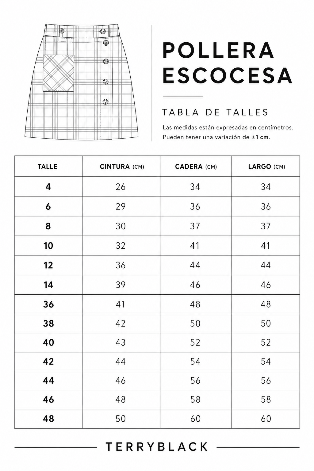 pollera escocesa norland